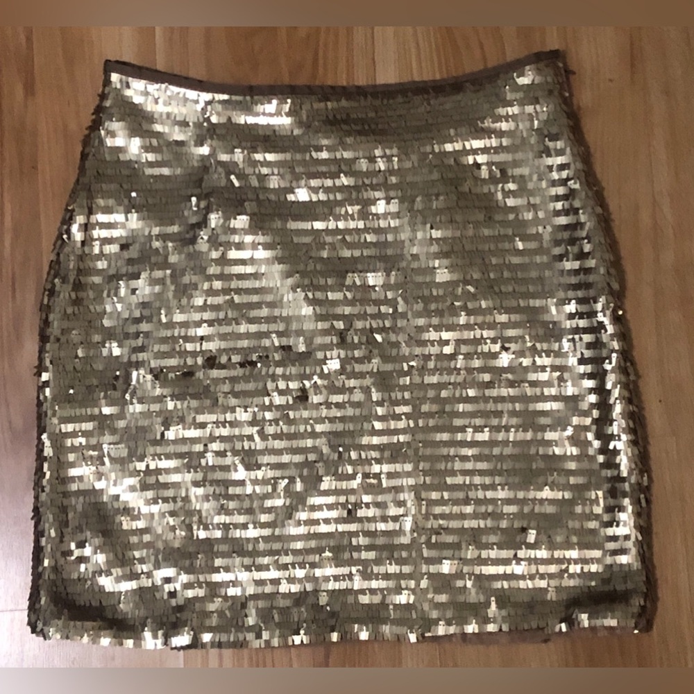 H&M Gold Sequin Mini Skirt